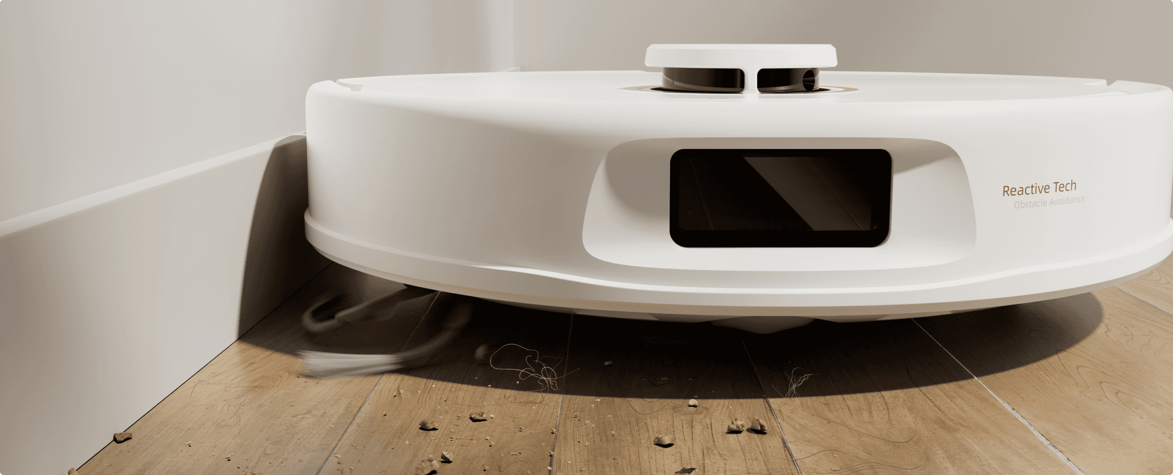 שואב אבק רובוטי Qrevo 5AE מבית Roborock מברשת צד נגד הסתבכות